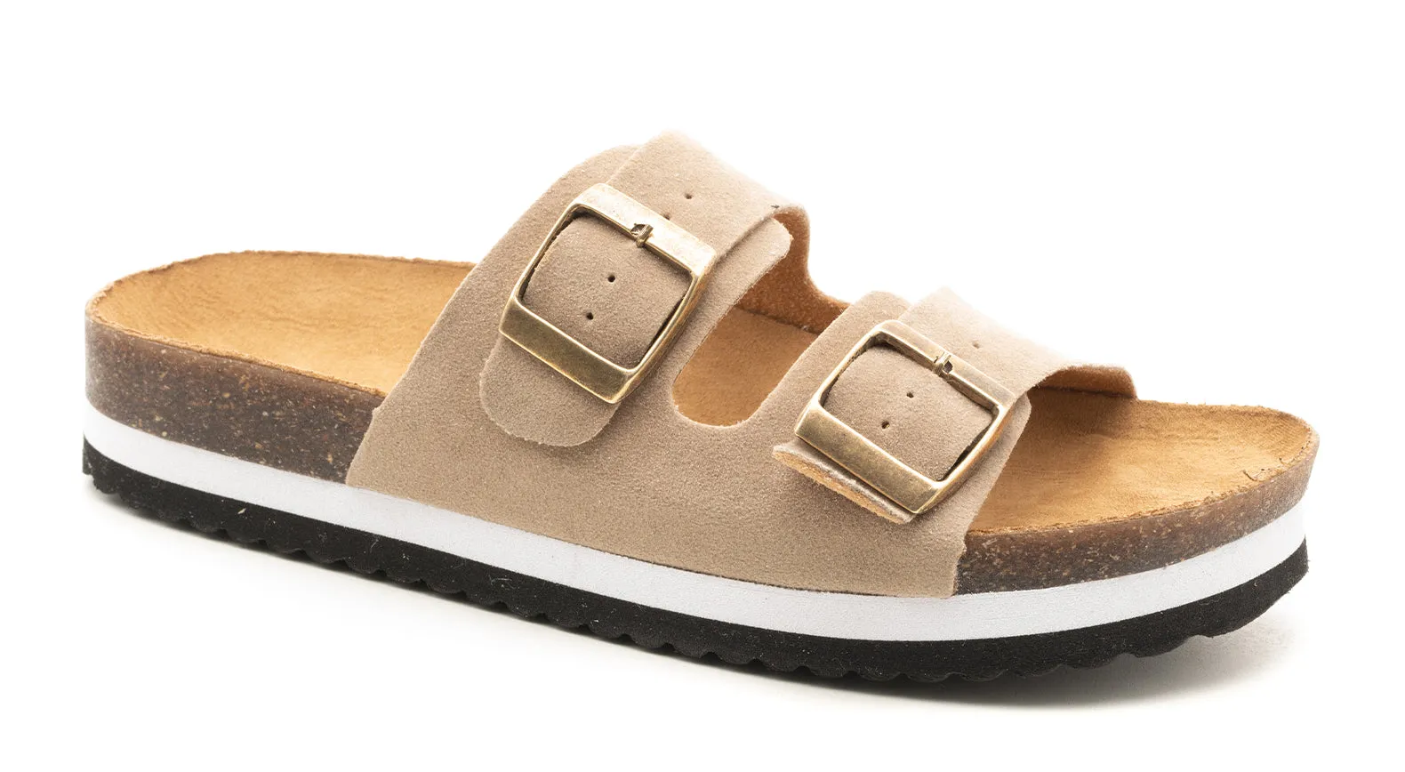 Beach Babe Tan Suede Slide