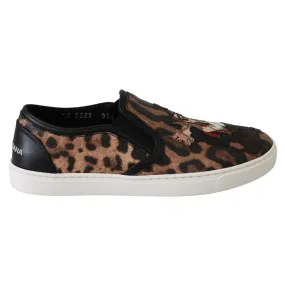 Dolce & Gabbana Chic Leopard Print Loafers for Elegant Comfort