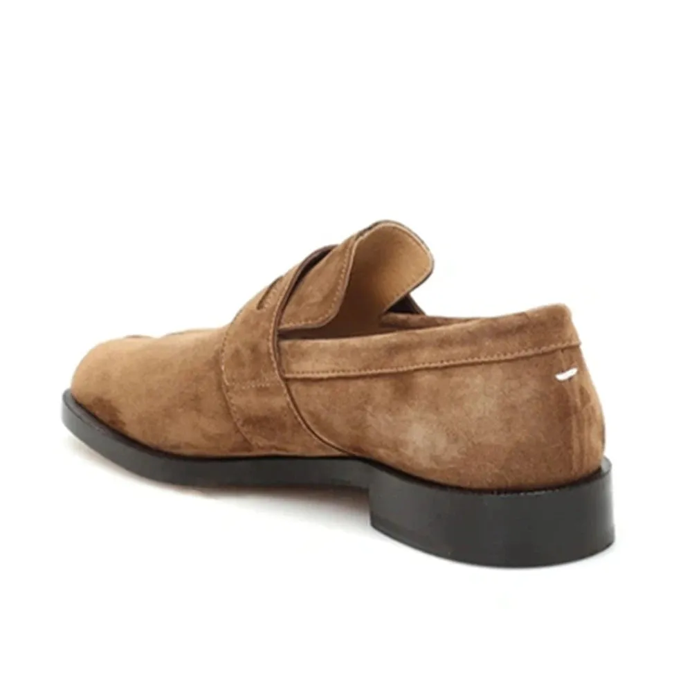 Elegant Suede Solid Tabi Loafers