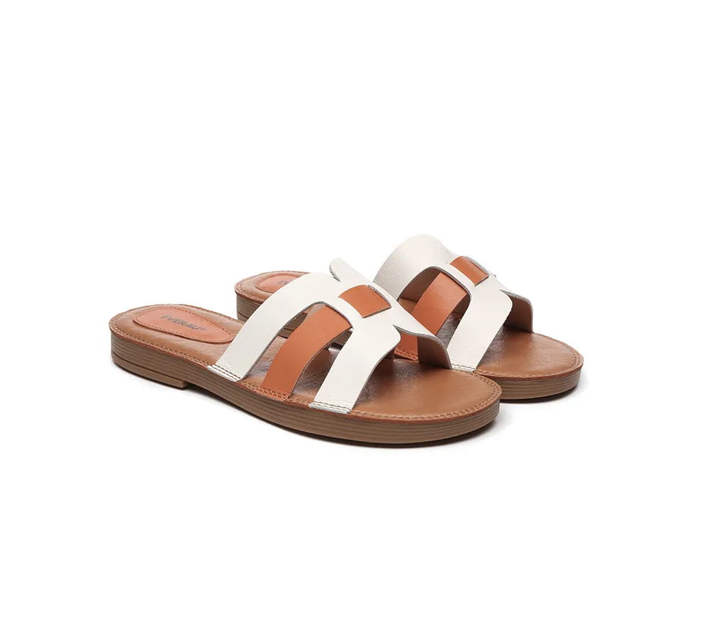 EVERAU® Women Leather Ultra Soft Flat Slides