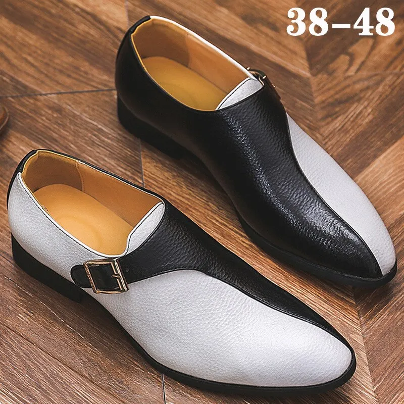 Hnzxzm New Fashion Brand Men Party Shoes Flat Soft Leather Mens Casual Shoes Cool Young Man Footwear A4655