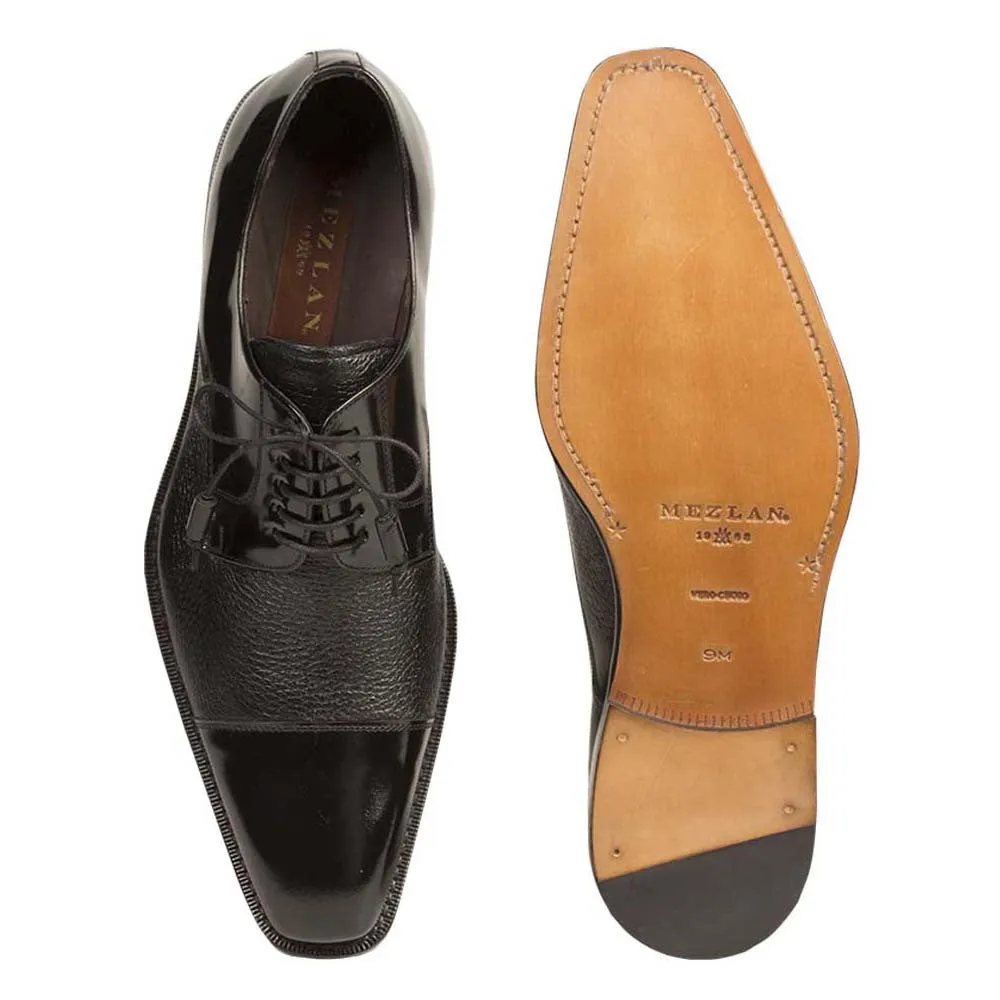 Mezlan Soka Black Oxfords Real Deerskin