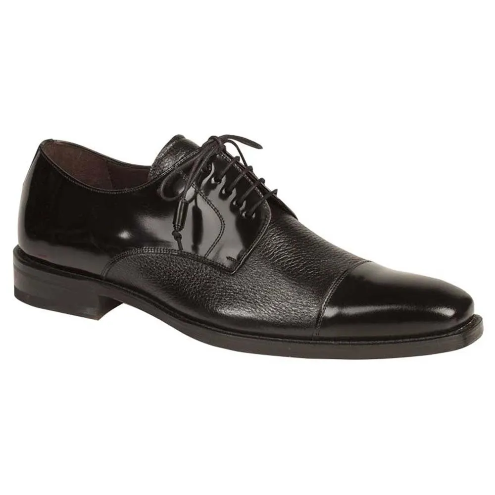 Mezlan Soka Black Oxfords Real Deerskin