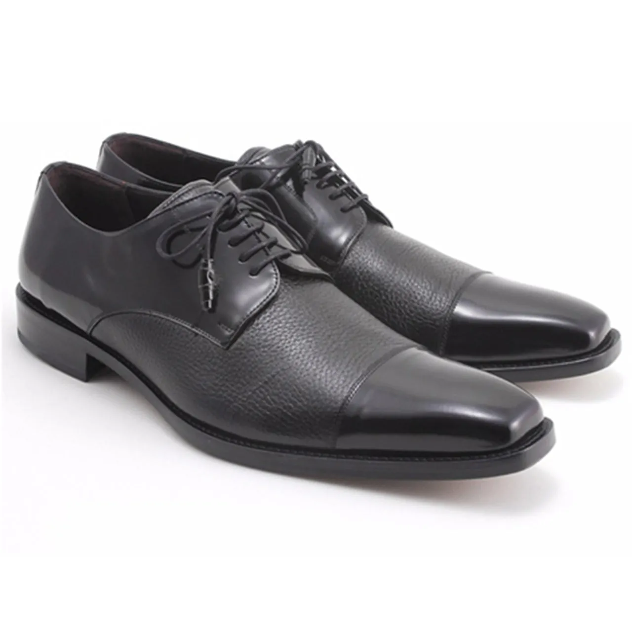 Mezlan Soka Black Oxfords Real Deerskin