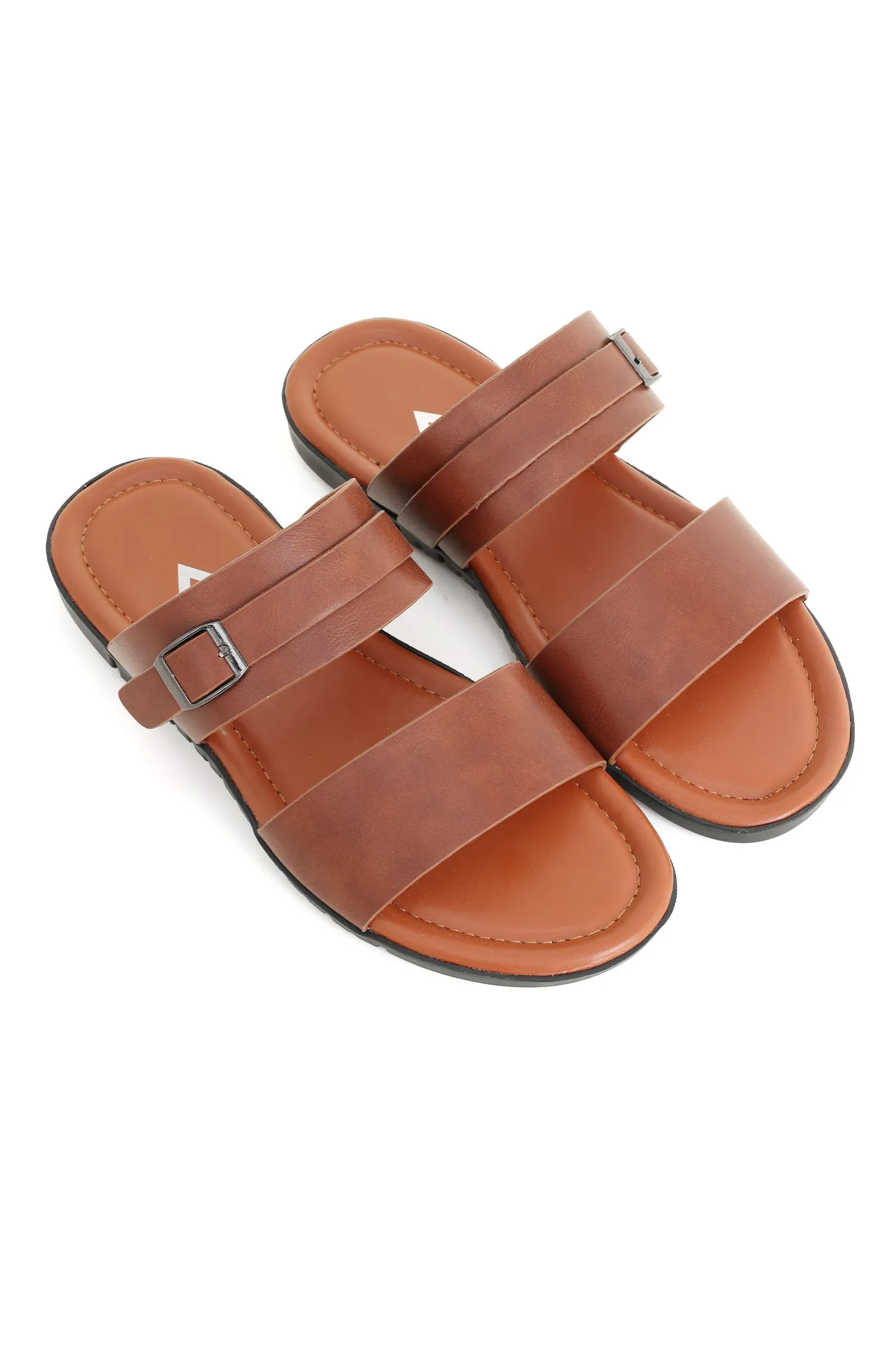 MODERN FLEX MEN'S STRAP SANDALS-CAMEL