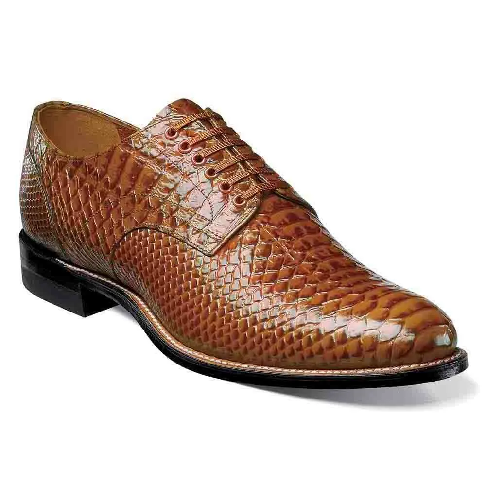 Stacy Adams Madison Tan Anaconda Print Oxford