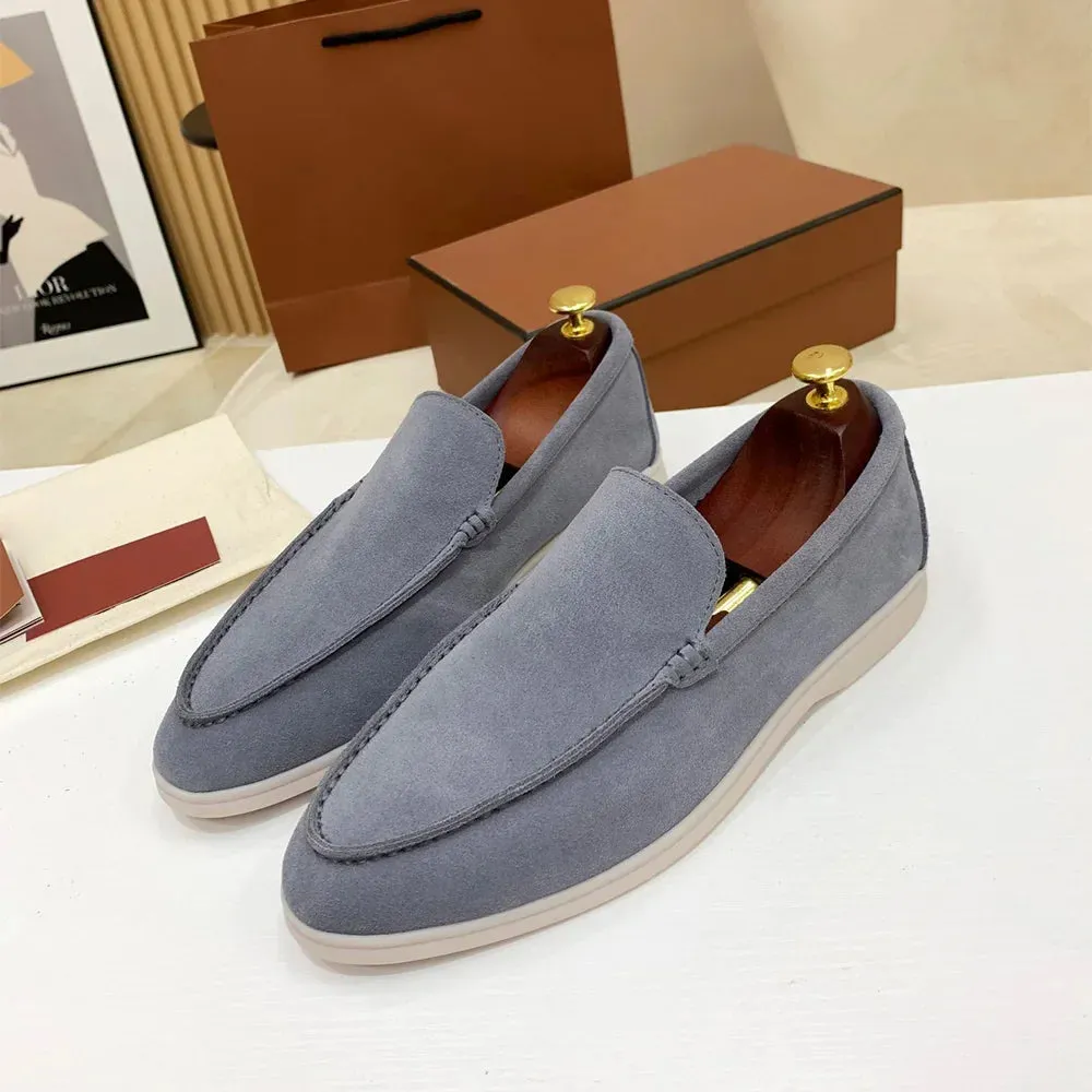 Suede genuine leather elegant loafers