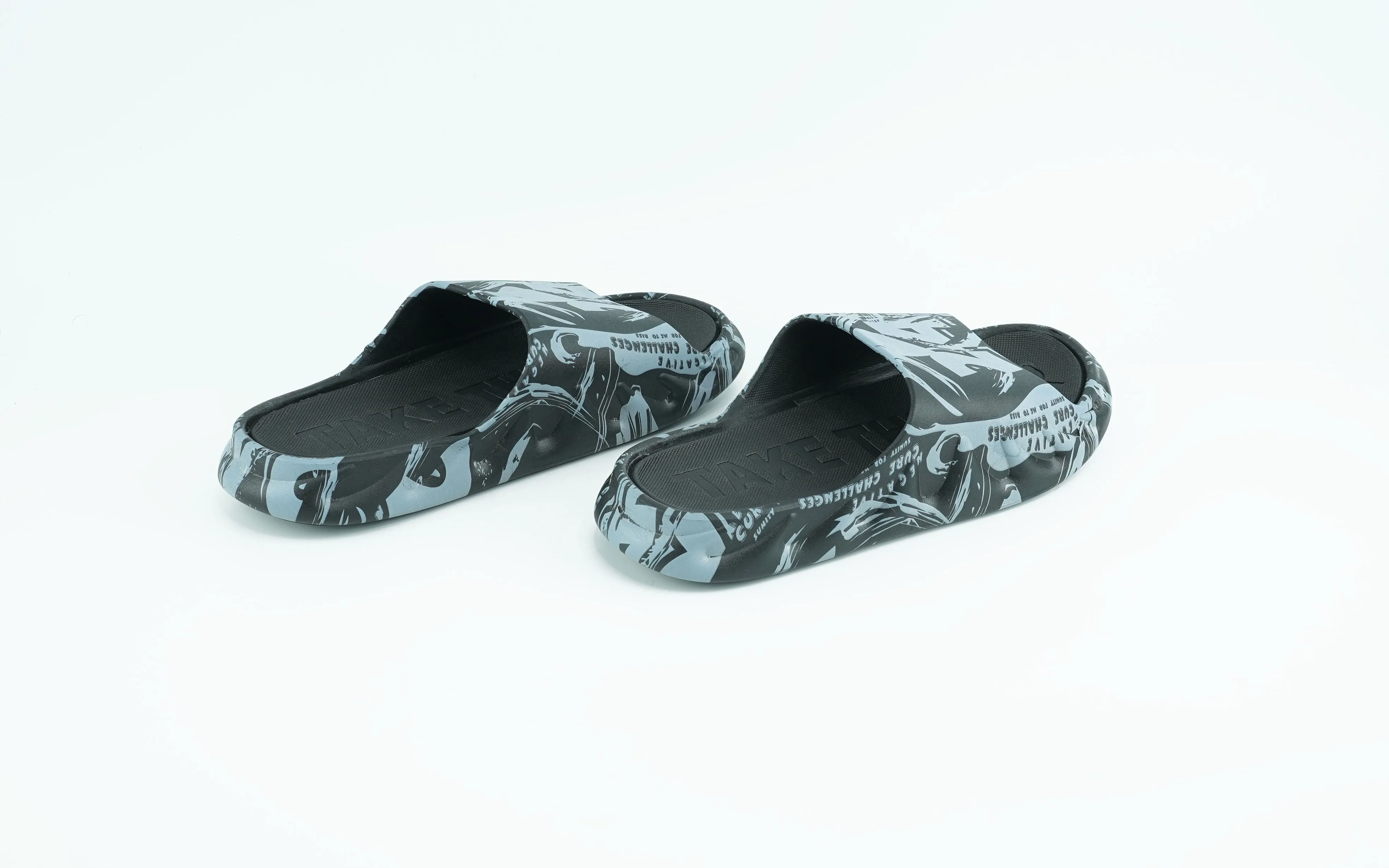 Summer Black and Grey EVA slides for men