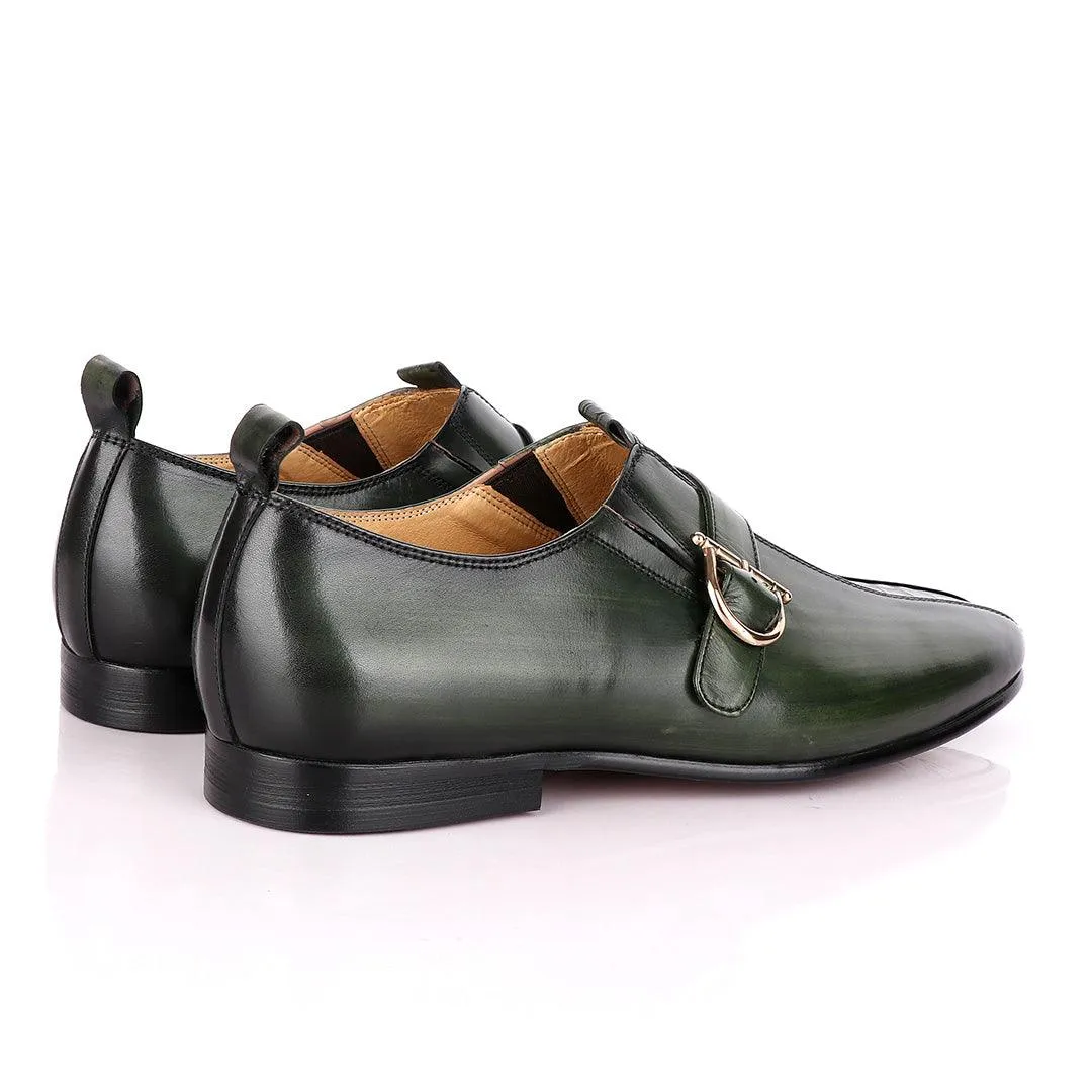 Terry Taylors Dark Green Side Buckle Formal Shoe