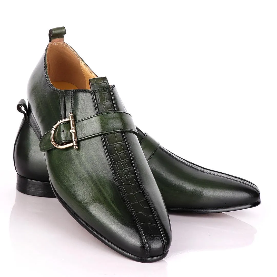 Terry Taylors Dark Green Side Buckle Formal Shoe